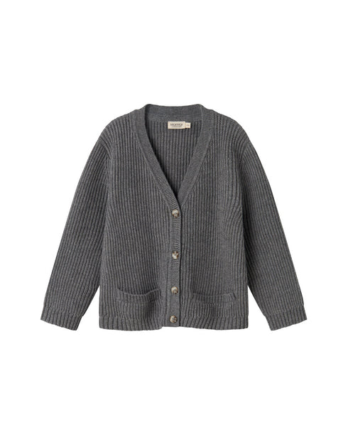 Cardigan din lana Merino cu nasturi si buzunare